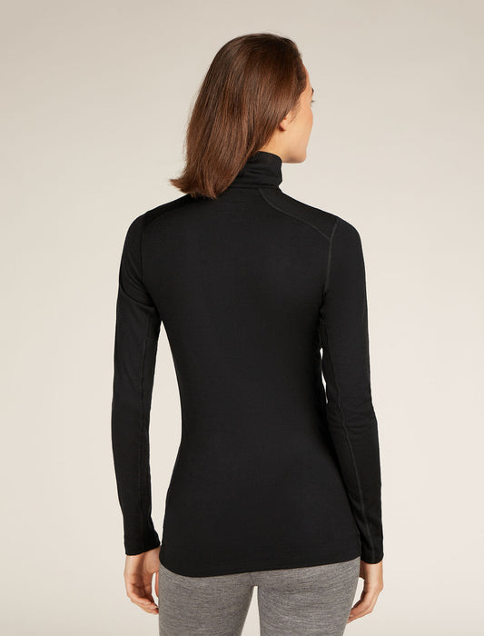 Icebreaker 200 Oasis LS Half Zip Dam Black