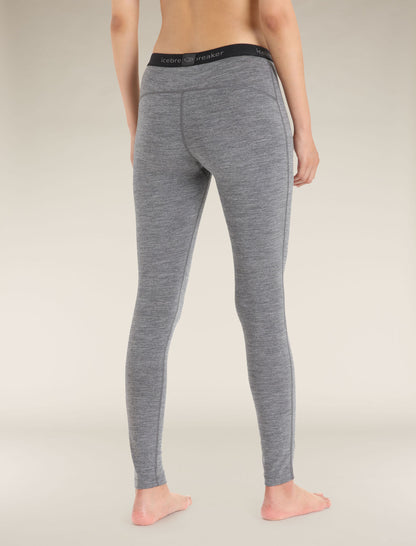 Icebreaker 200 Oasis Termiska Leggings I Merino Gritstone Heather
