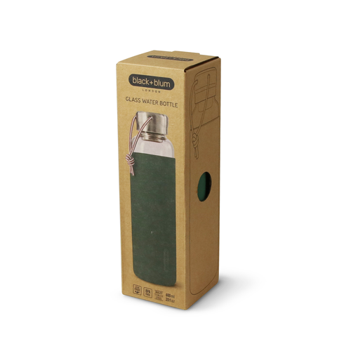 Glasflaska Rubber 600 ml Oliv