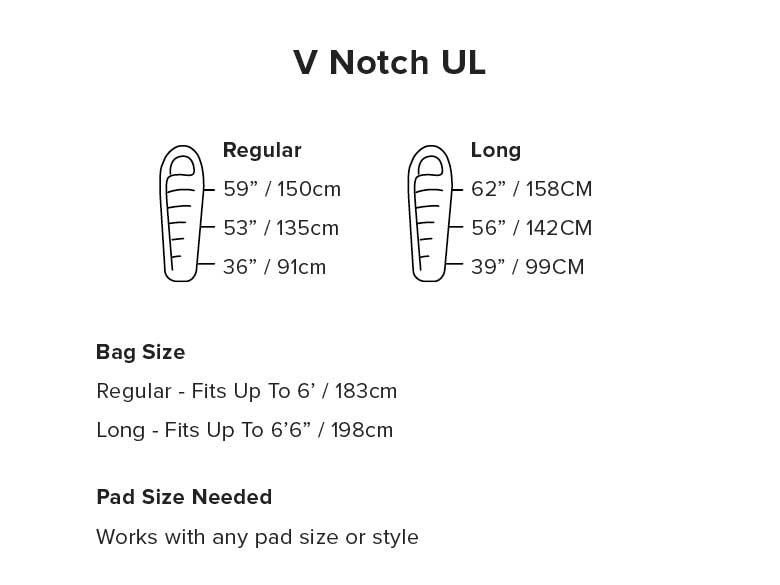 Big Agnes V Notch UL 40 (Primaloft) REGULAR LEFT