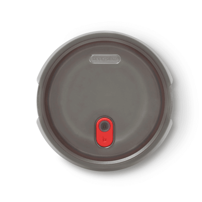 Steel Bowl Small 0,65L Grå/röd - NatureLife