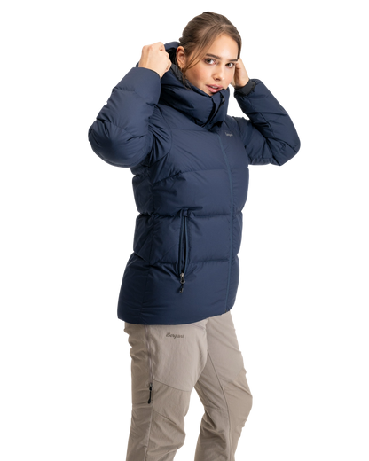 Bergans Lava Warm Down Jacket w/Hood Women Navy Blue