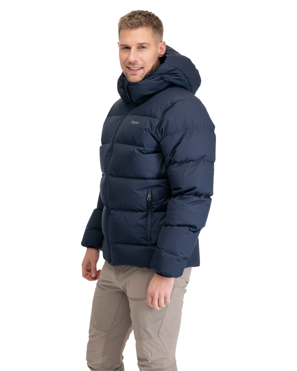 Bergans Lava Warm Down Jacket w/Hood Men Navy Blue