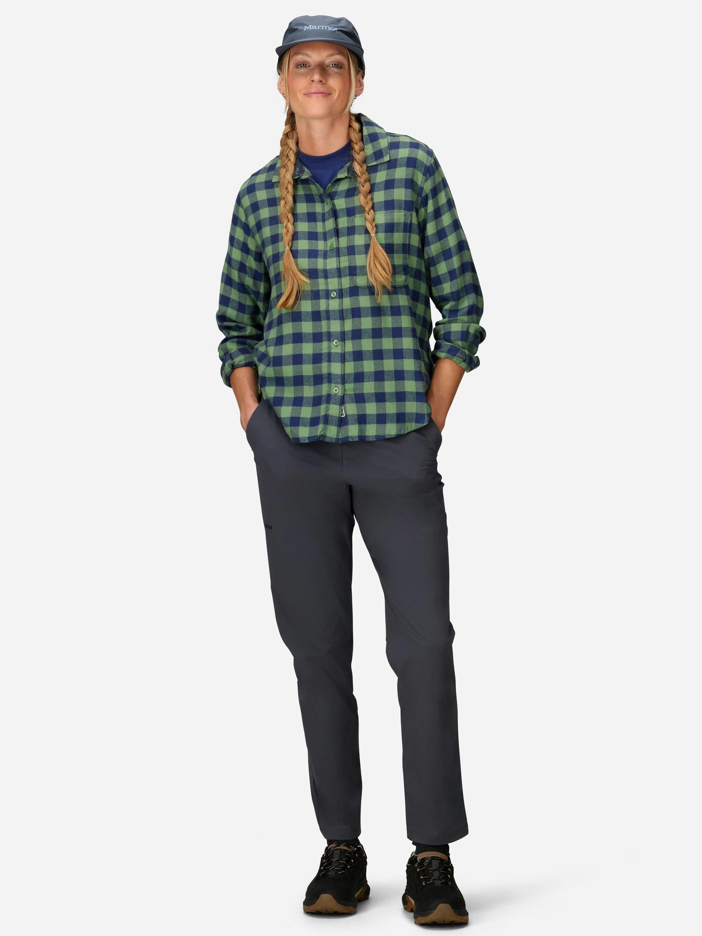 Marmot Wm's Rush Creek Leightweight Flannel LS Agate Green
