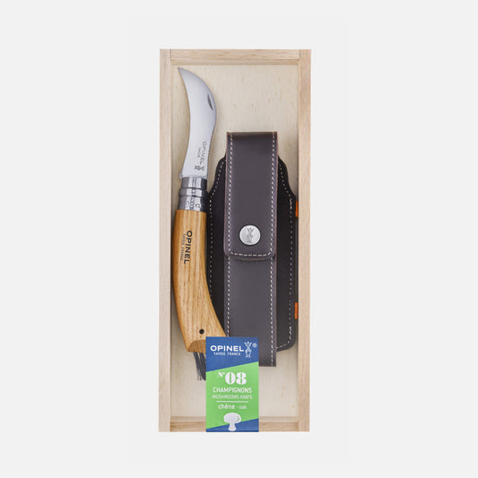 N08 Mushroom Oak + Sheath / Svampkniv & hölster