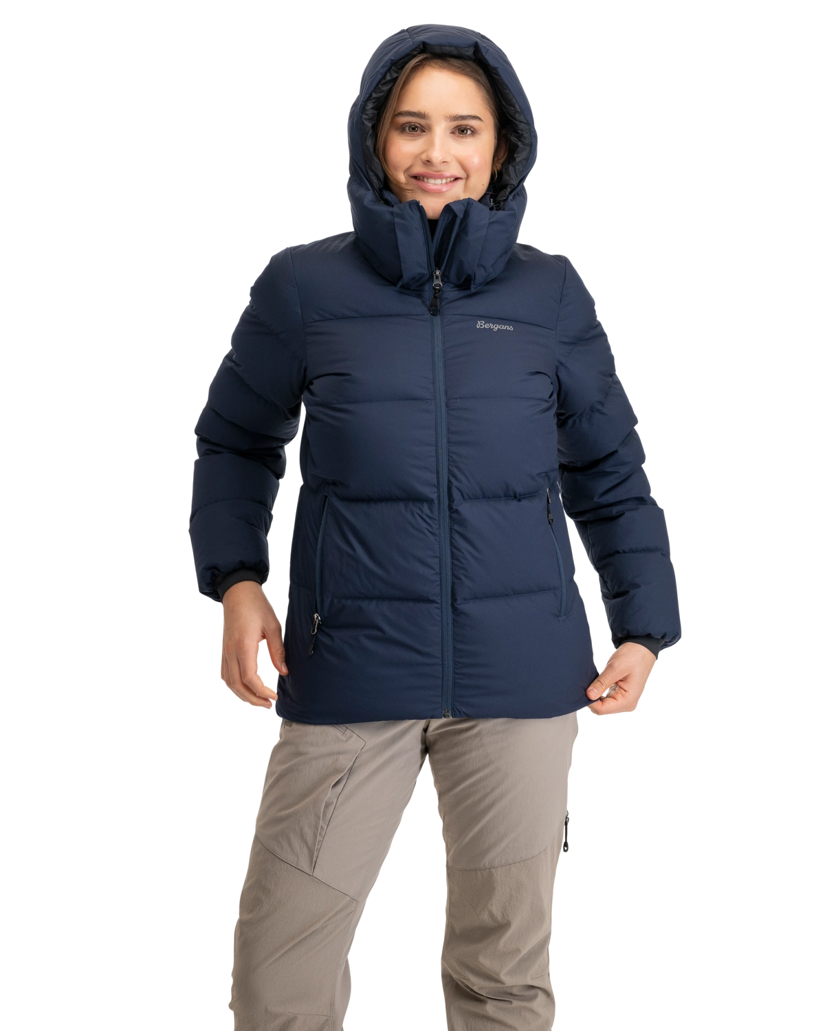 Bergans Lava Warm Down Jacket w/Hood Women Navy Blue