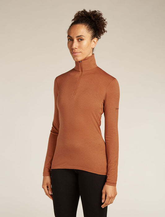 Icebreaker 200 Oasis LS Half Zip Dam Dusty Clay