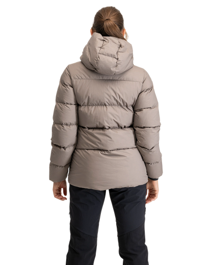 Bergans Lava Warm Down Jacket w/Hood Women Rock Taupe