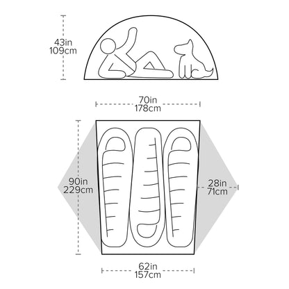 Big Agnes Copper Spur UL3 Tangelo