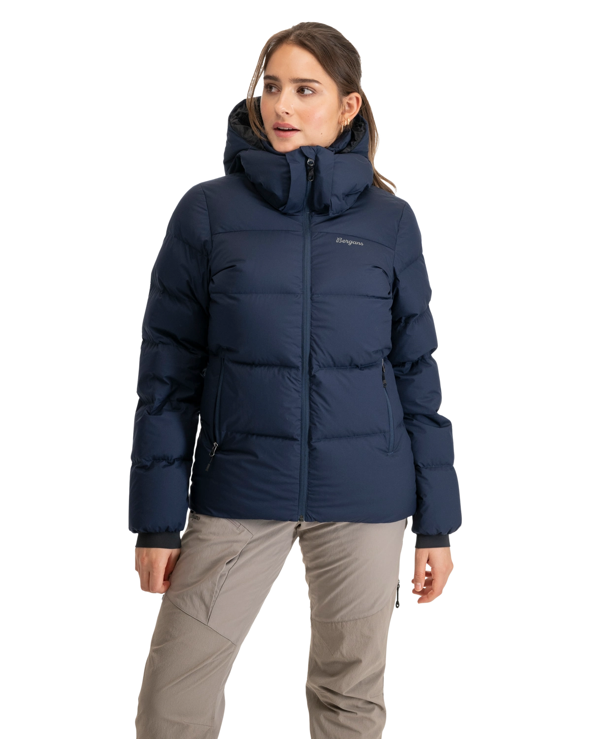 Bergans Lava Warm Down Jacket w/Hood Women Navy Blue