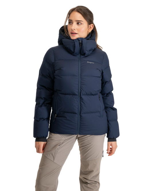 Bergans Lava Warm Down Jacket w/Hood Women Navy Blue