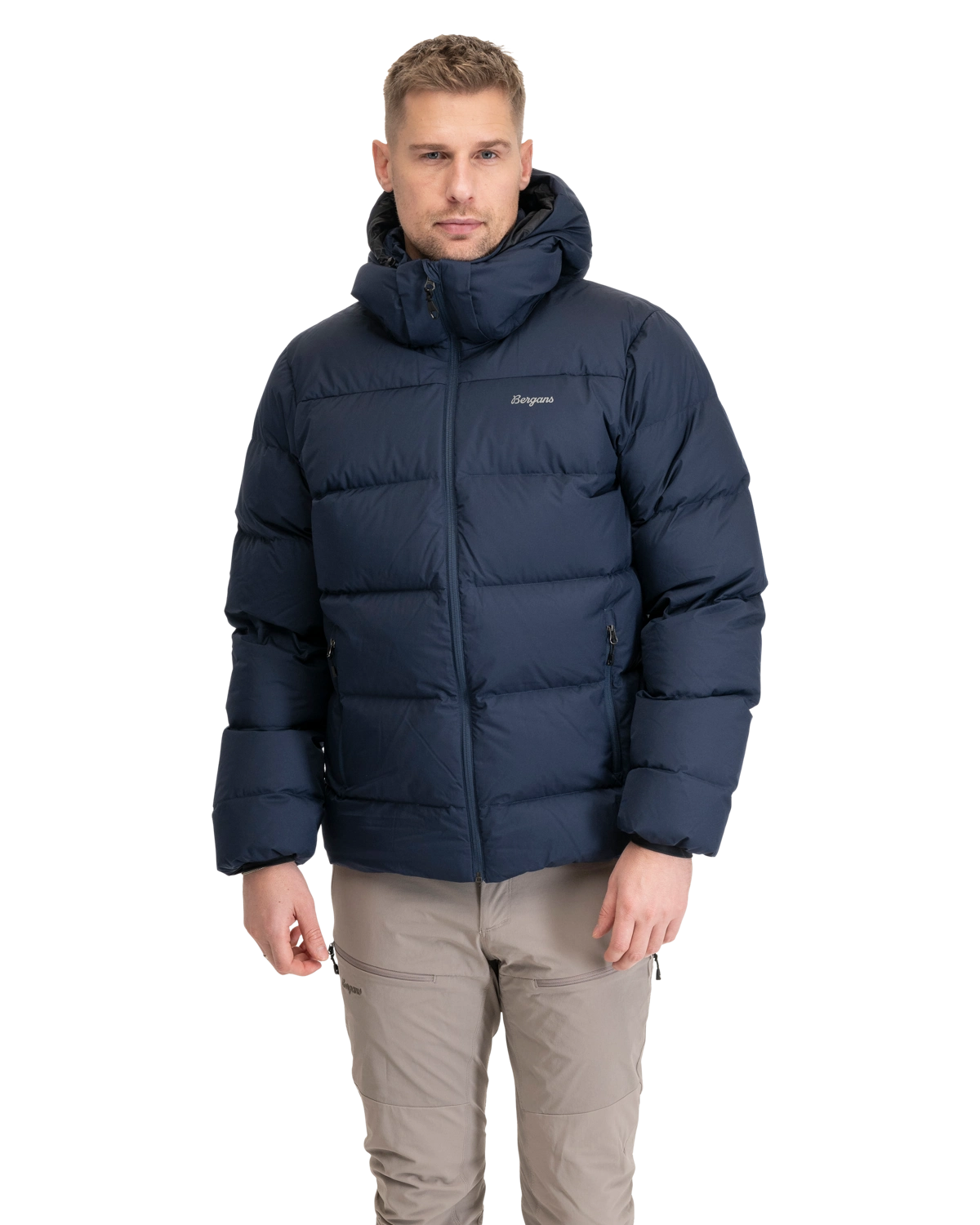 Bergans Lava Warm Down Jacket w/Hood Men Navy Blue