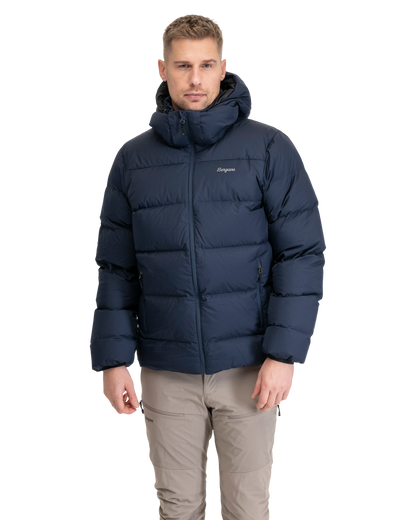 Bergans Lava Warm Down Jacket w/Hood Men Navy Blue