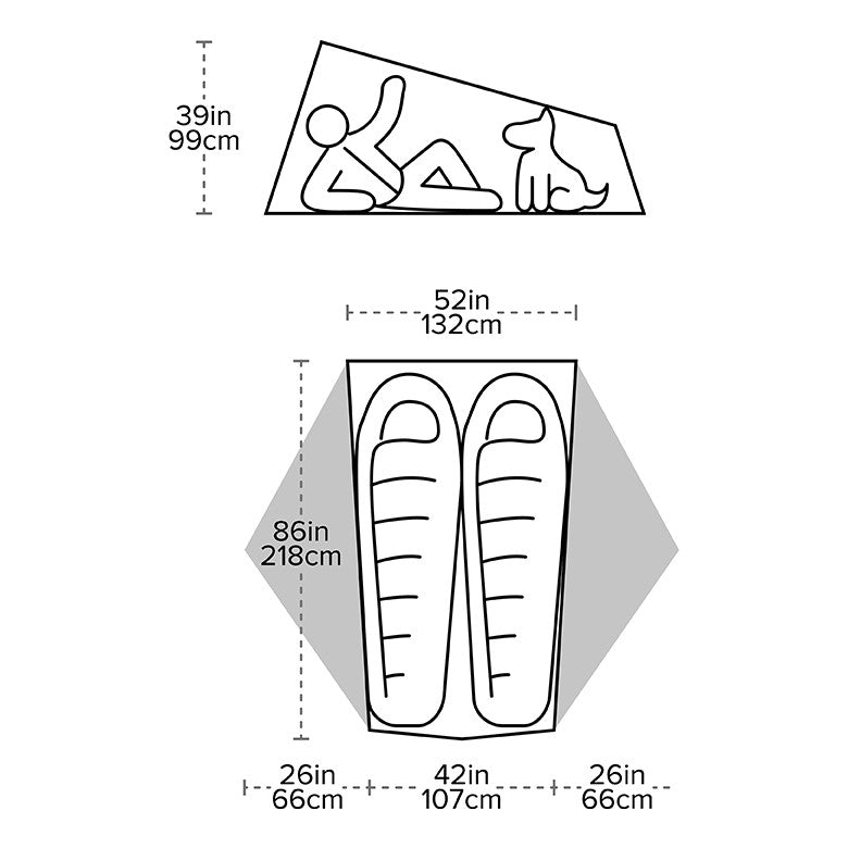 Big Agnes Tiger Wall UL2 Bikepack Solution Dye 2-Mannatält