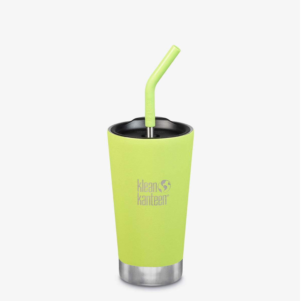 Klean Kanteen Isolerad Tumbler 473ml Med Sugrör Ljusgrön - NatureLife