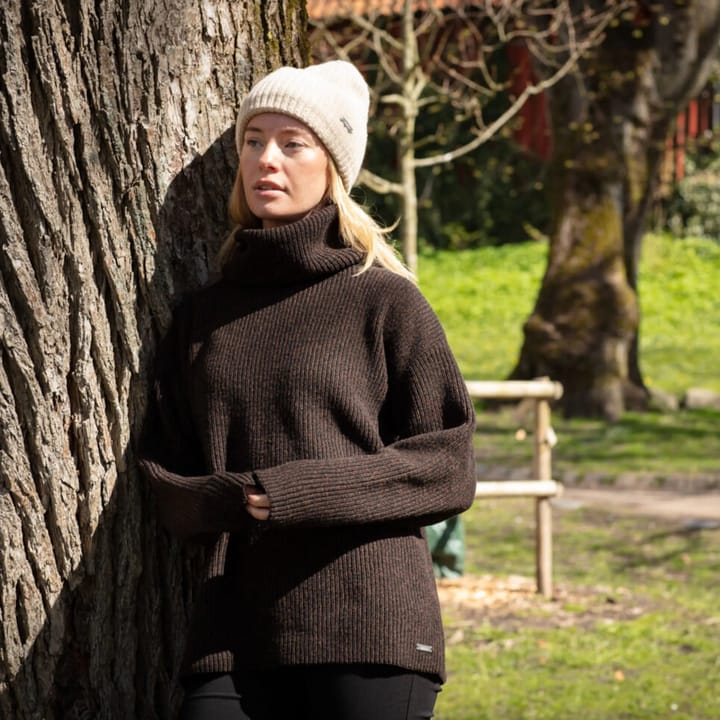 Sätila Sandby Polo Sweater Brown Melange