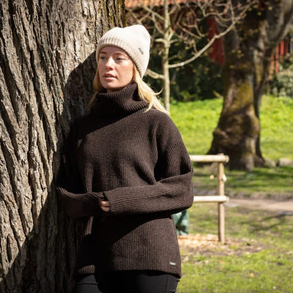 Sätila Sandby Polo Sweater Brown Melange