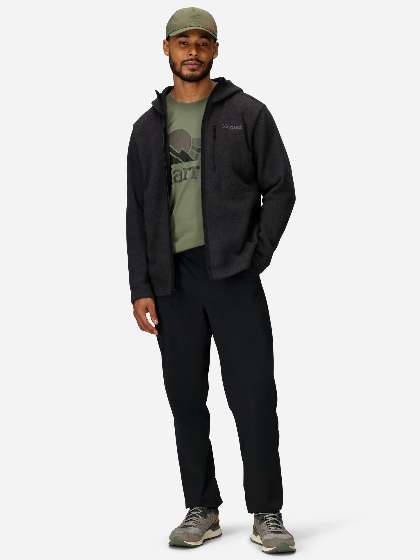 Marmot Drop Line Full Zip Hoody Black Heather