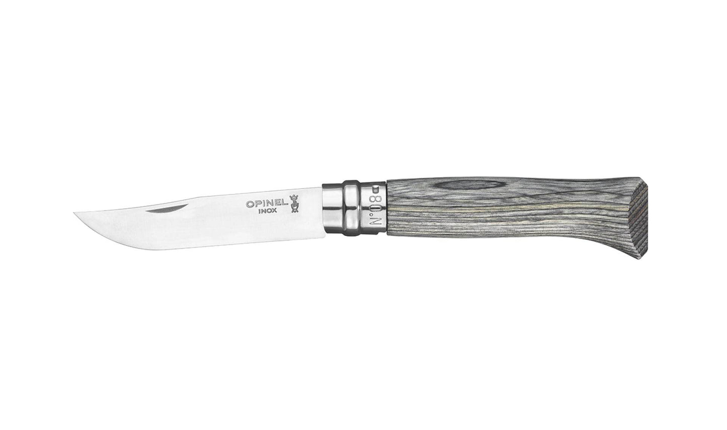 Opinel N08 Laminated Birch Grey - NatureLife