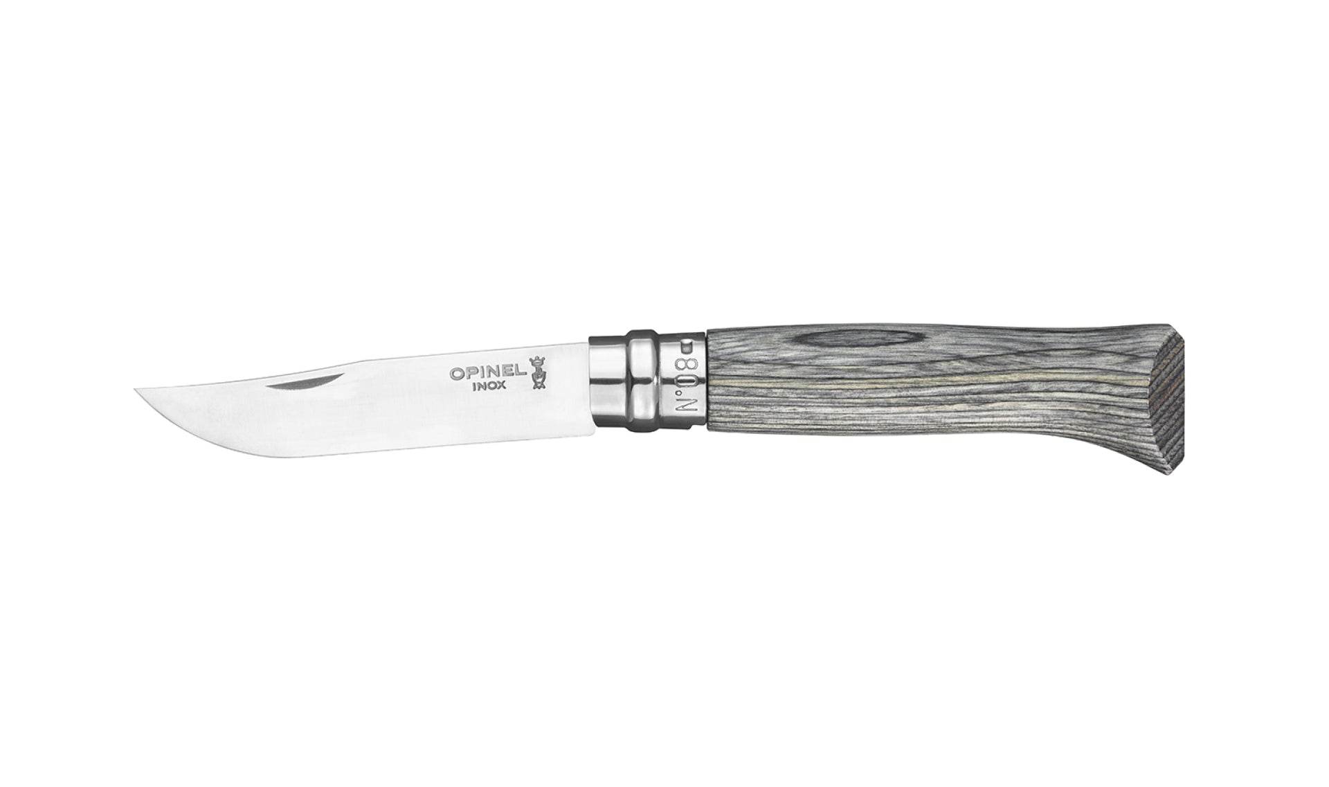 Opinel N08 Laminated Birch Grey - NatureLife