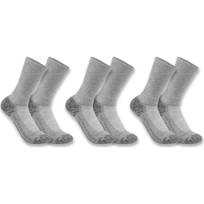 Carhartt Force Midweight Crew Sock 3-Pack Grå