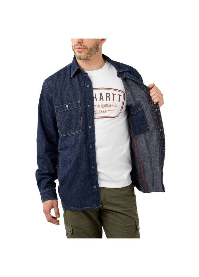 Carhartt Denim Fleece Lined Snap Front Shirt - NatureLife