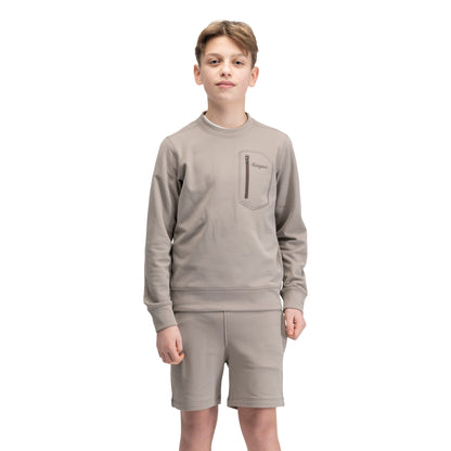 Bergans Midtli Midlayer Sweatshirt Junior Rock Taupe