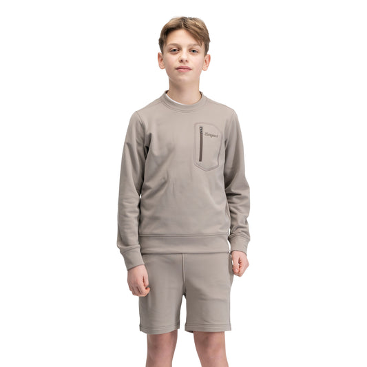 Bergans Midtli Midlayer Sweatshirt Junior Rock Taupe