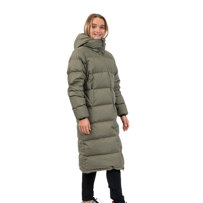 Bergans Urban Down Long Coat Women Green Mud