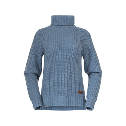 Bergans Nordmarka Merino High Neck Jumper Women Husky Blue