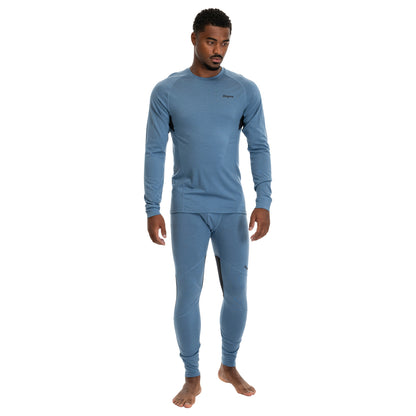 Bergans Inner:Pure Merino Long Sleeve Men Elemental Blue / Dark Shadow Grey