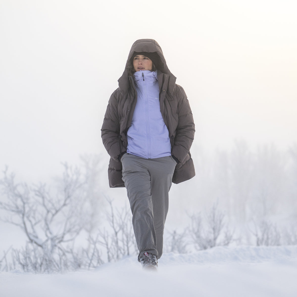 Bergans Dyna Down Hood Jacket Women Hot Cocoa