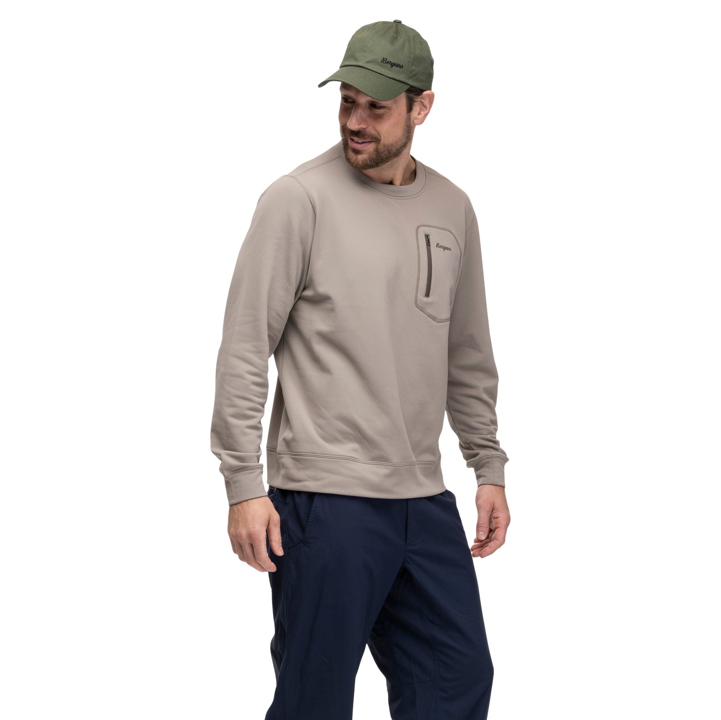 Bergans Midtli Midlayer Sweatshirt Men Rock Taupe