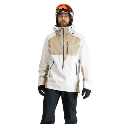 Bergans Oppdal 3L Shell Anorak Unisex Arctic White / Sandstone