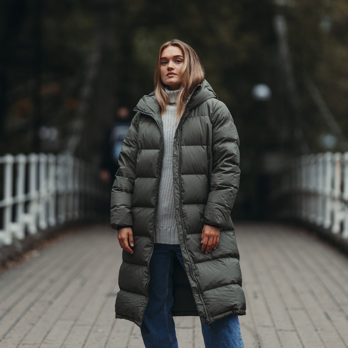 Bergans Urban Down Long Coat Women Green Mud