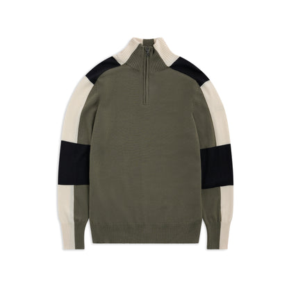 Bergans Lyderhorn Wool Half Zip Men Green Mud / Dark Shadow Grey