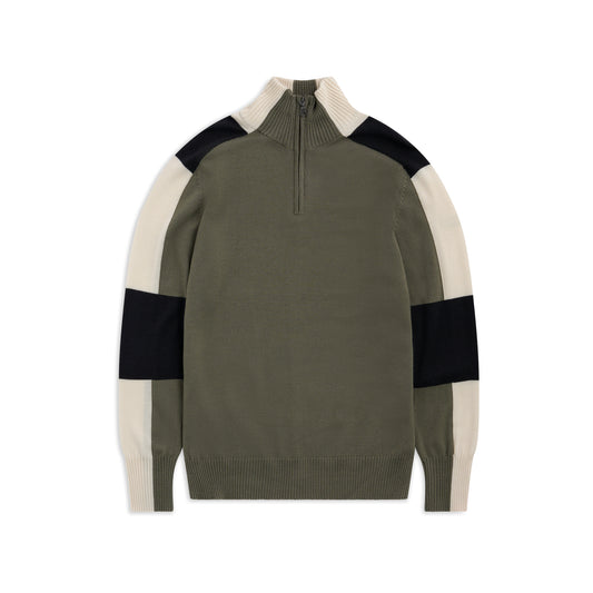 Bergans Lyderhorn Wool Half Zip Men Green Mud / Dark Shadow Grey