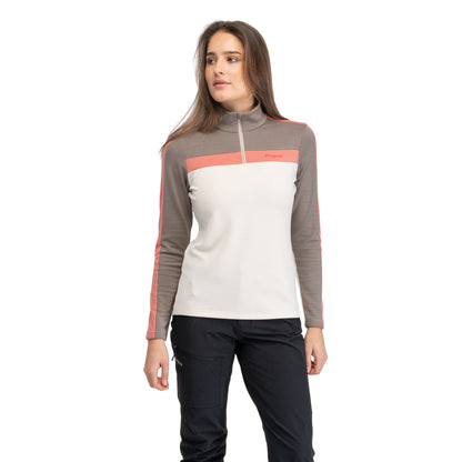 Bergans Uldal Wool Half Zip Women Creme / Beige