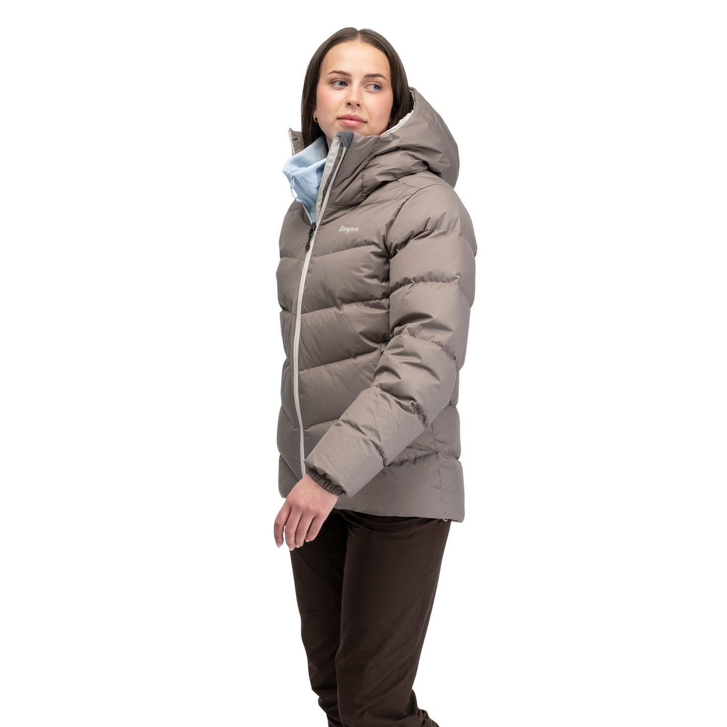 Bergans Garmo Down Hood Jacket Women Rock Taupe