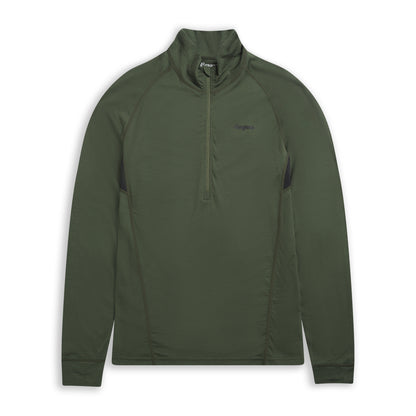 Bergans Inner:Pure Merino Half Zip Men Pine Forest / Dark Shadow Grey