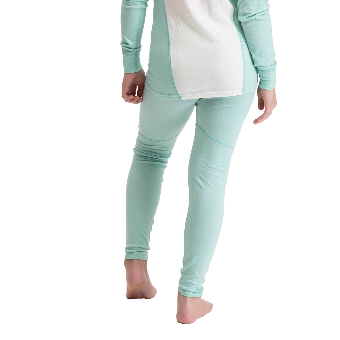 Bergans Inner:Pure Merino Youth Tights Mint Crush