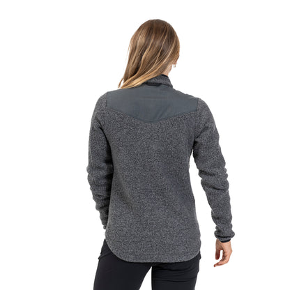 Bergans Nordmarka ReWool Pile Midlayer Jacket Women Solid Dark Grey / Dark Shadow Grey