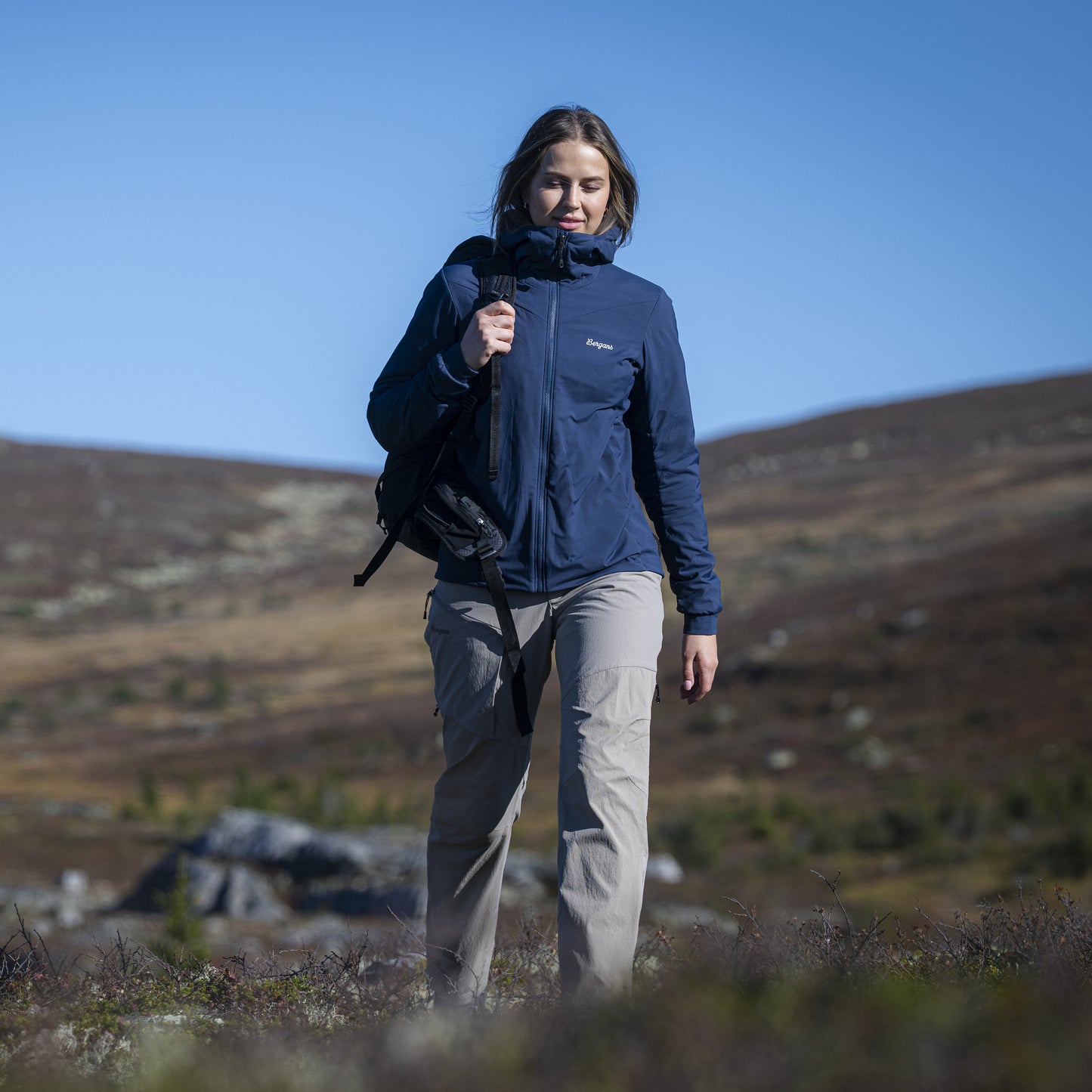 Bergans Holo Insulated Hood Jacket Women Navy Blue