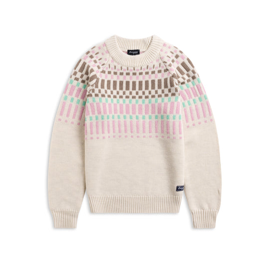 Bergans Nordmarka Merino Jumper Women Vanilla White / Cool Mint