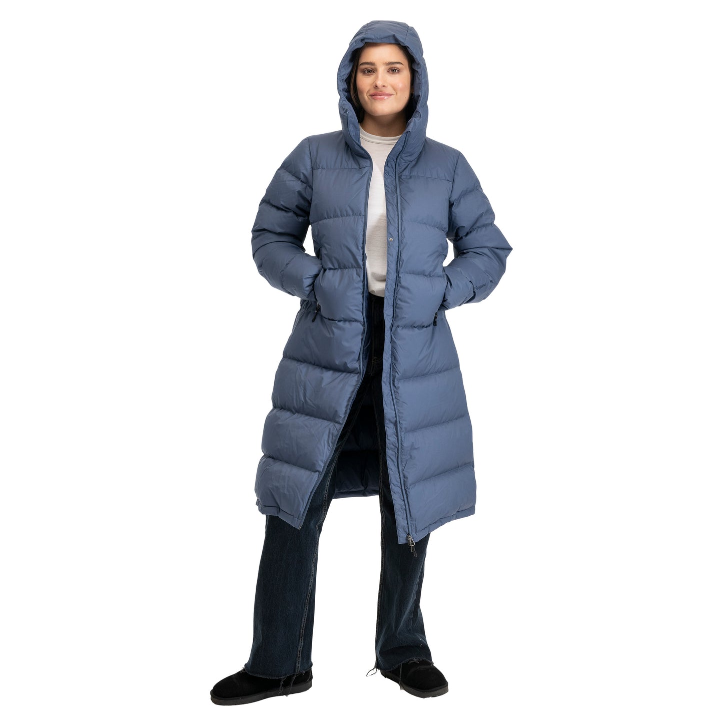 Bergans Urban Down Long Coat Women Granite Blue