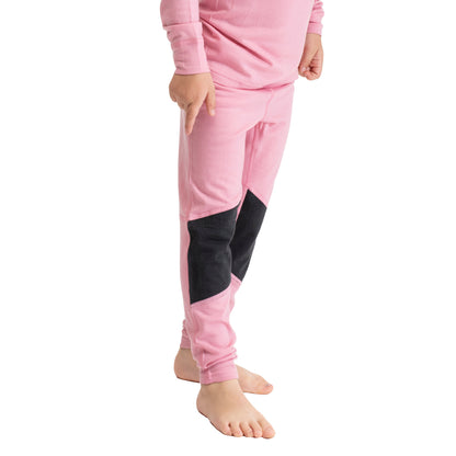 Bergans Inner:Pure Merino Kids Tights Light Ruby/Dark Shadow Grey