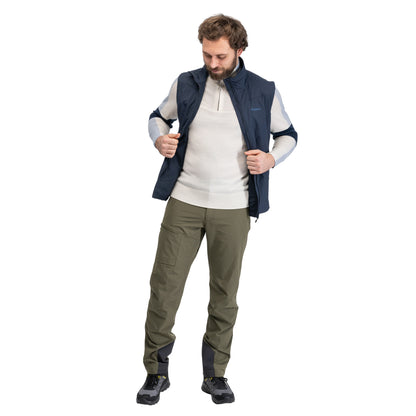 Bergans Lyderhorn Wool Half Zip Men Creme / Navy Blue