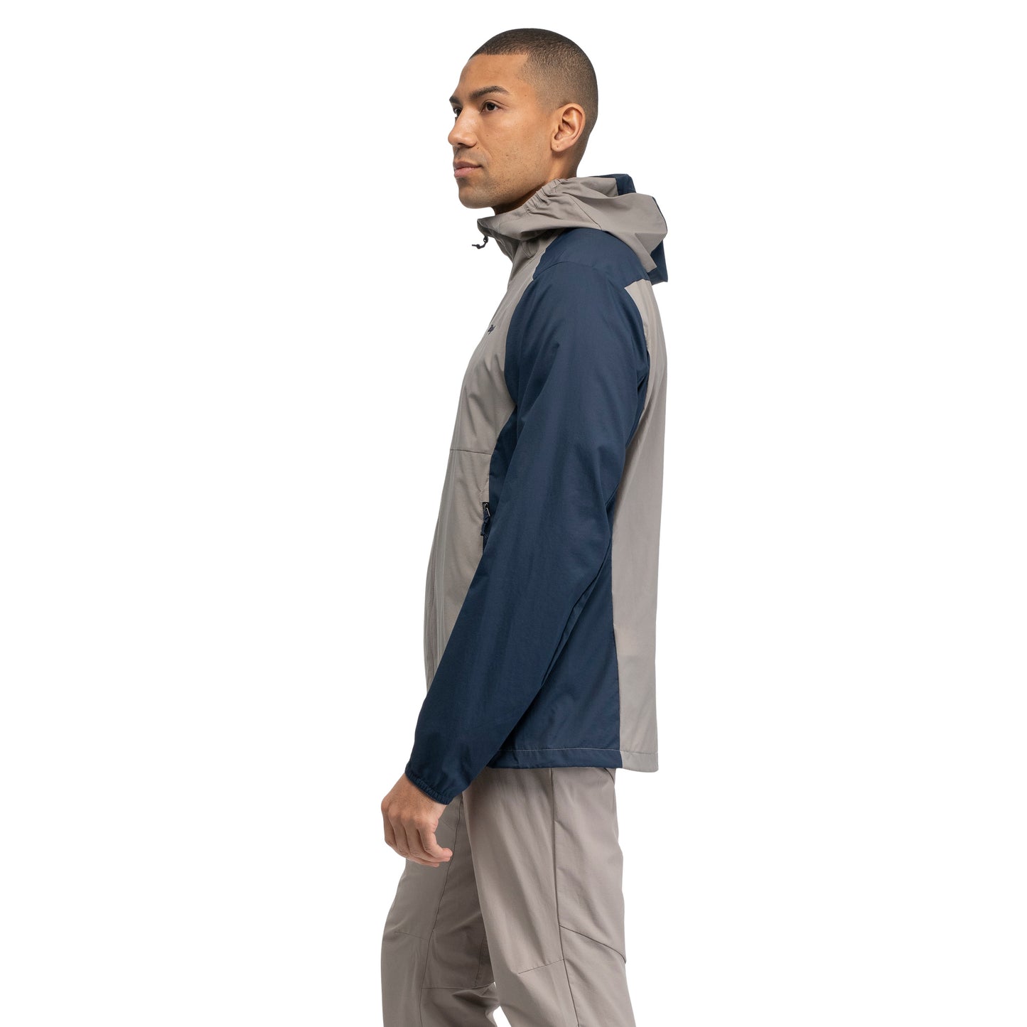 Bergans Rabot Windbreaker Jacket Men Rock Taupe / Navy Blue