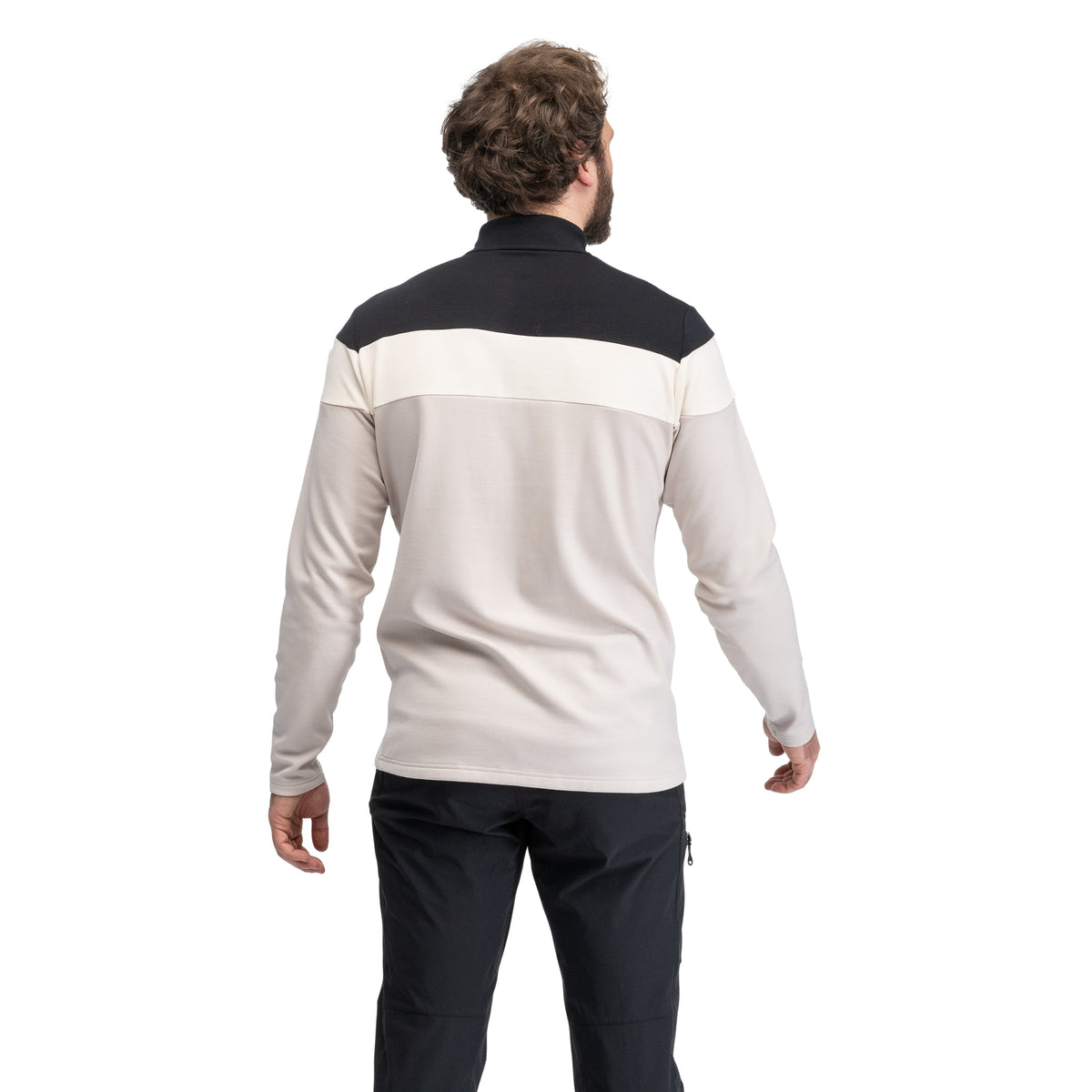 Bergans Uldal Wool Half Zip Men Bone White / Black