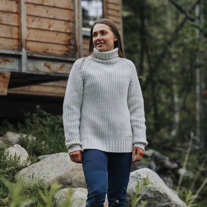 Bergans Nordmarka Merino High Neck Jumper Women Vanilla White